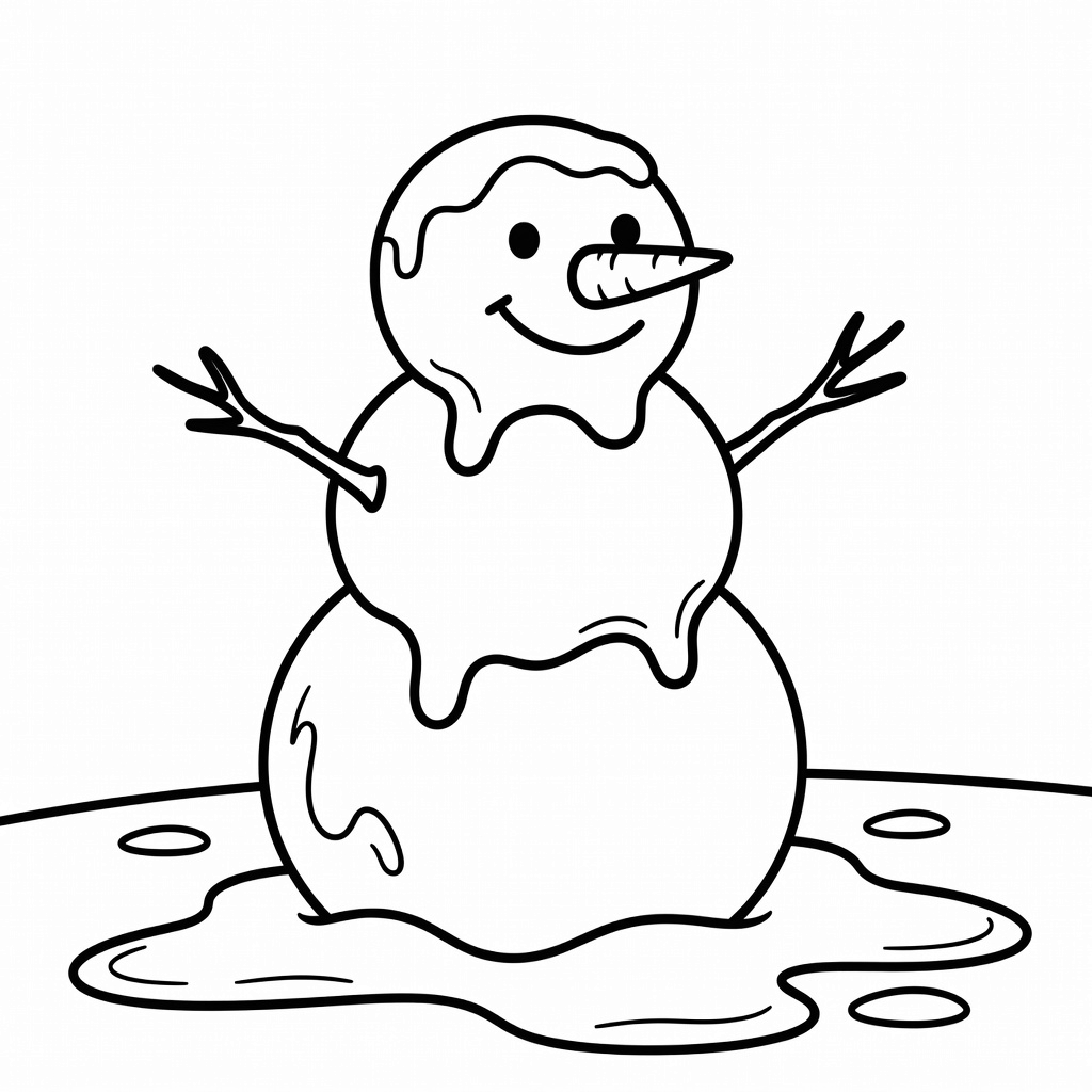 Snowman coloring page
