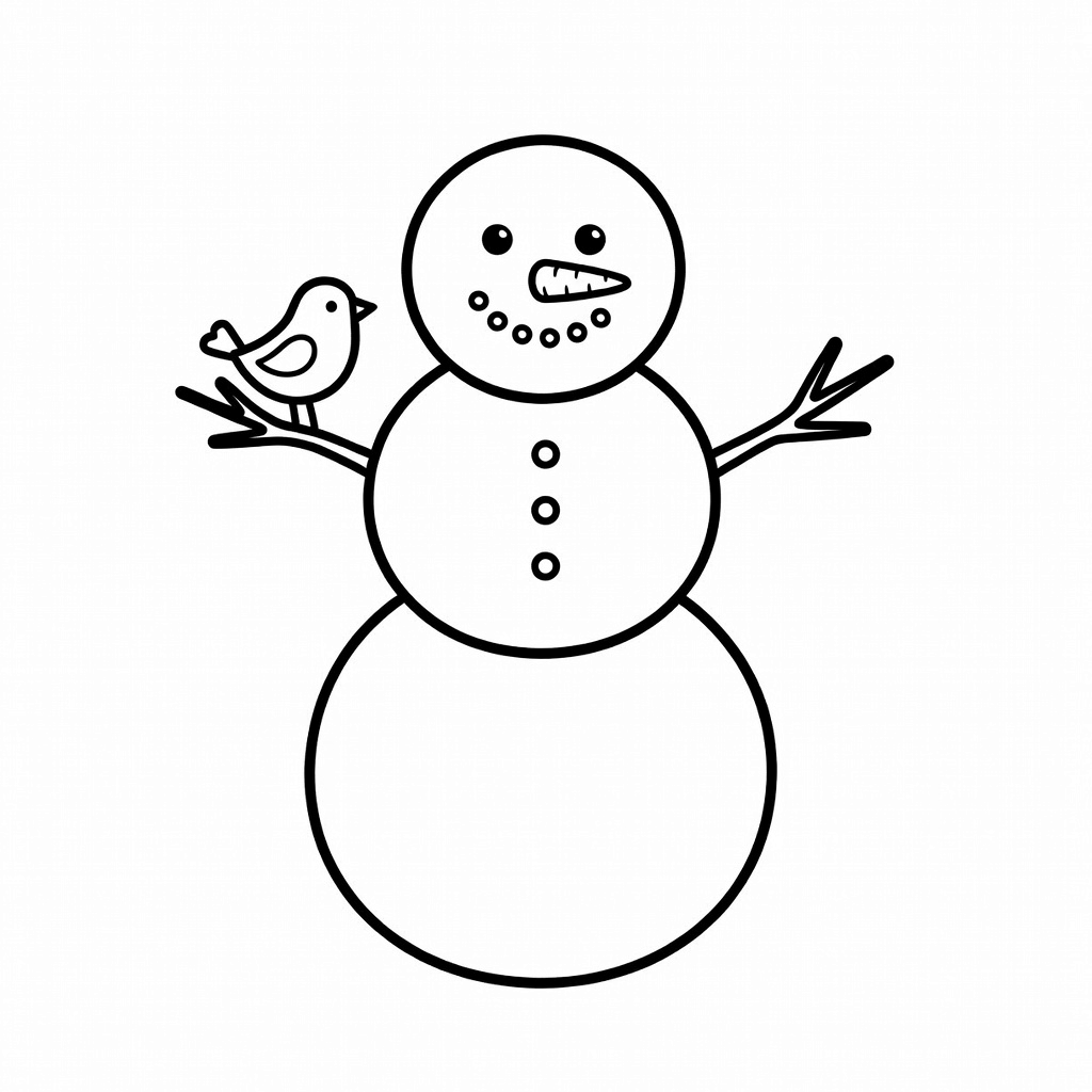 Snowman coloring page