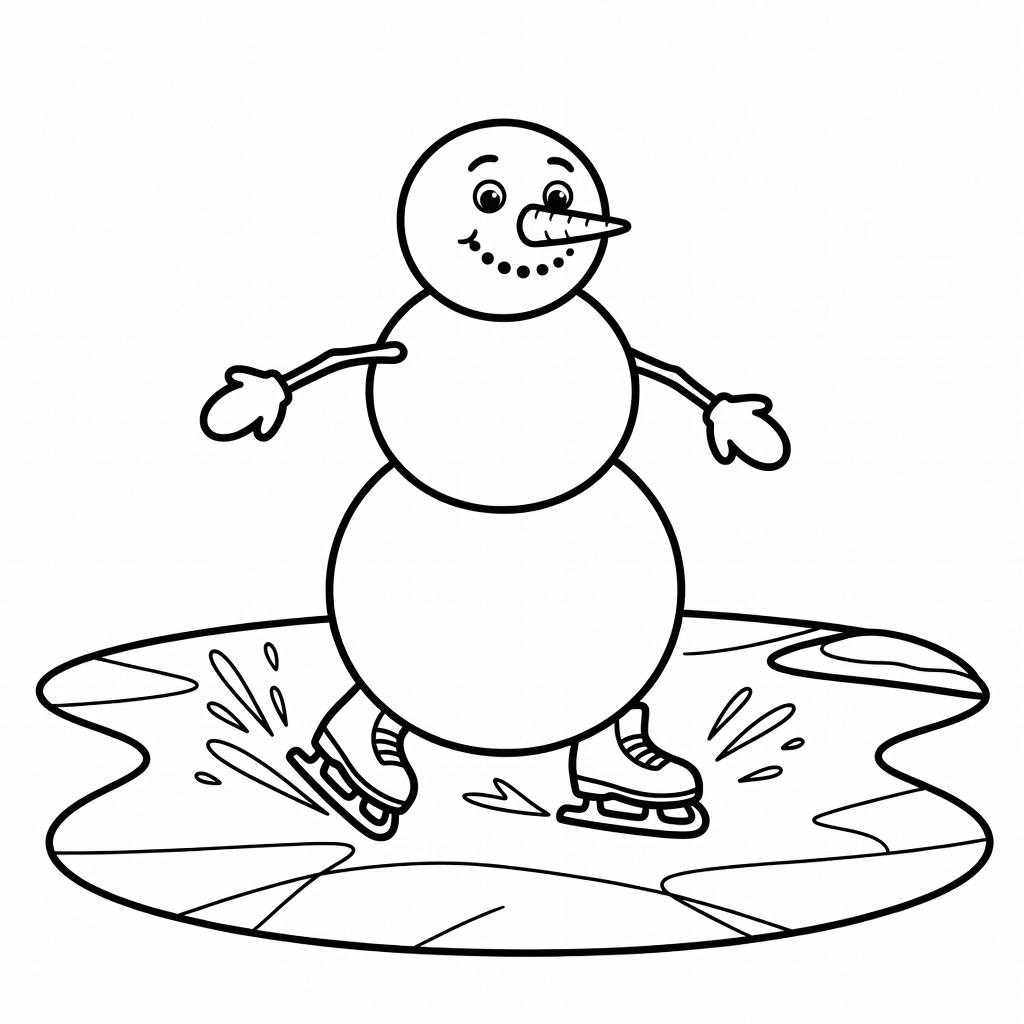 Snowman coloring page