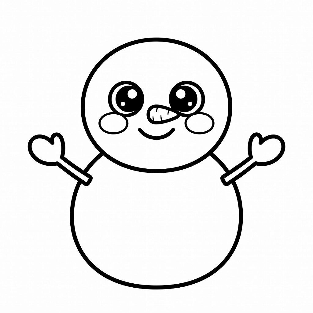 Snowman coloring page