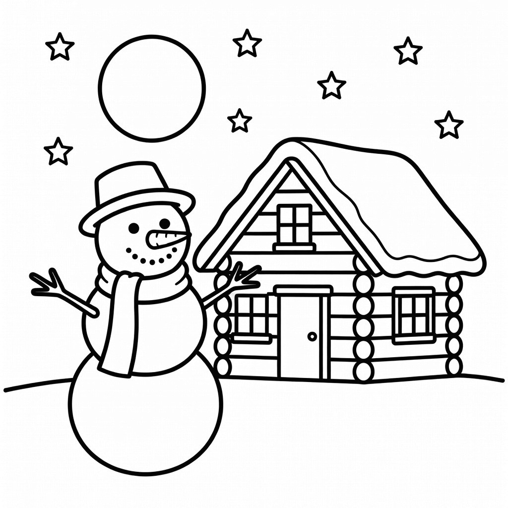 Snowman coloring page