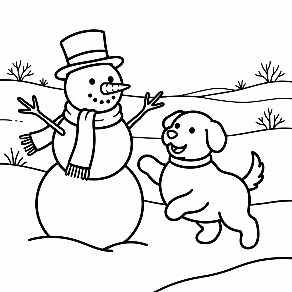 Snowman coloring page