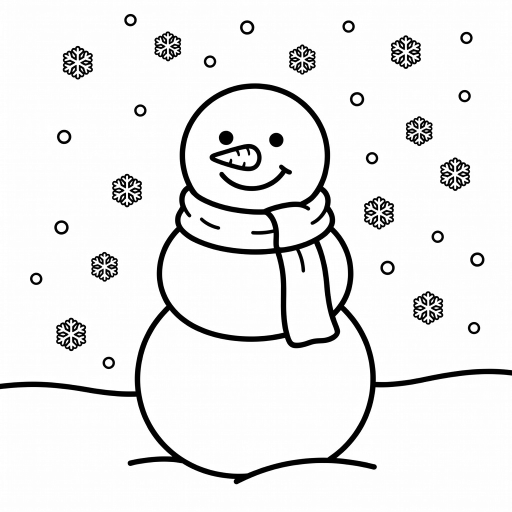 Snowman coloring page