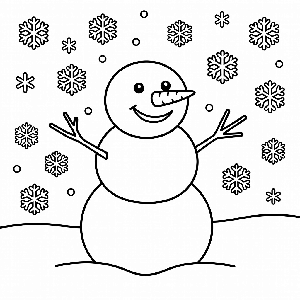 Snowman coloring page