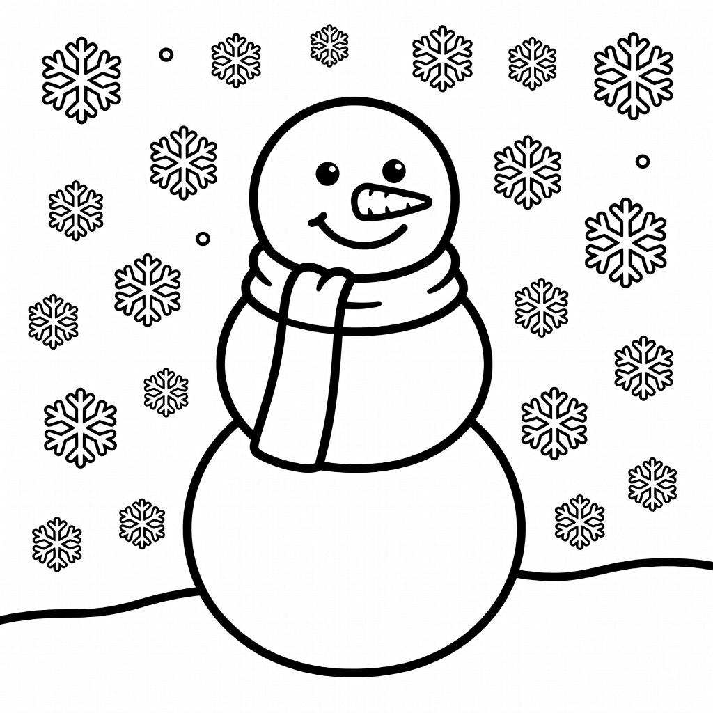 Snowman coloring page