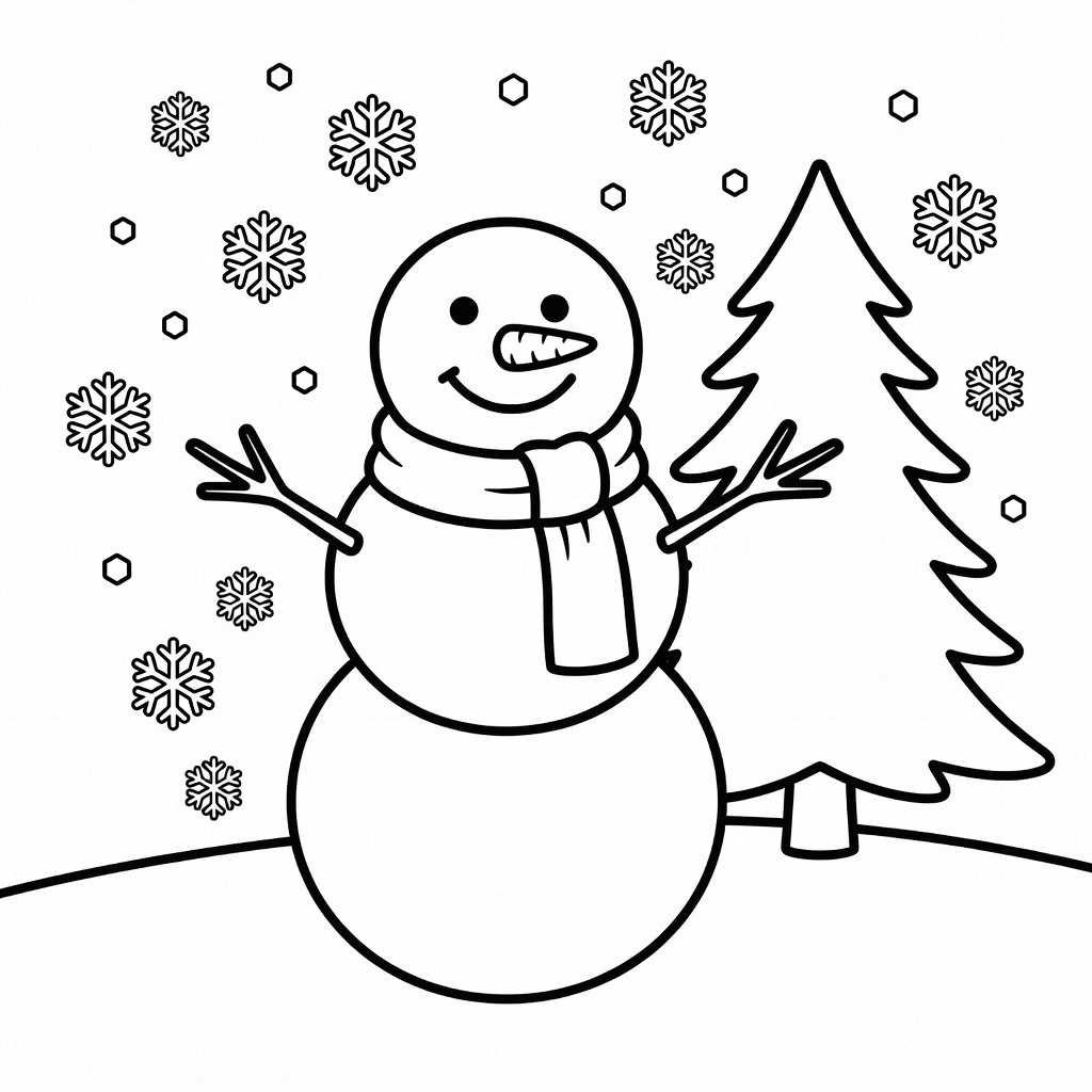 Snowman coloring page
