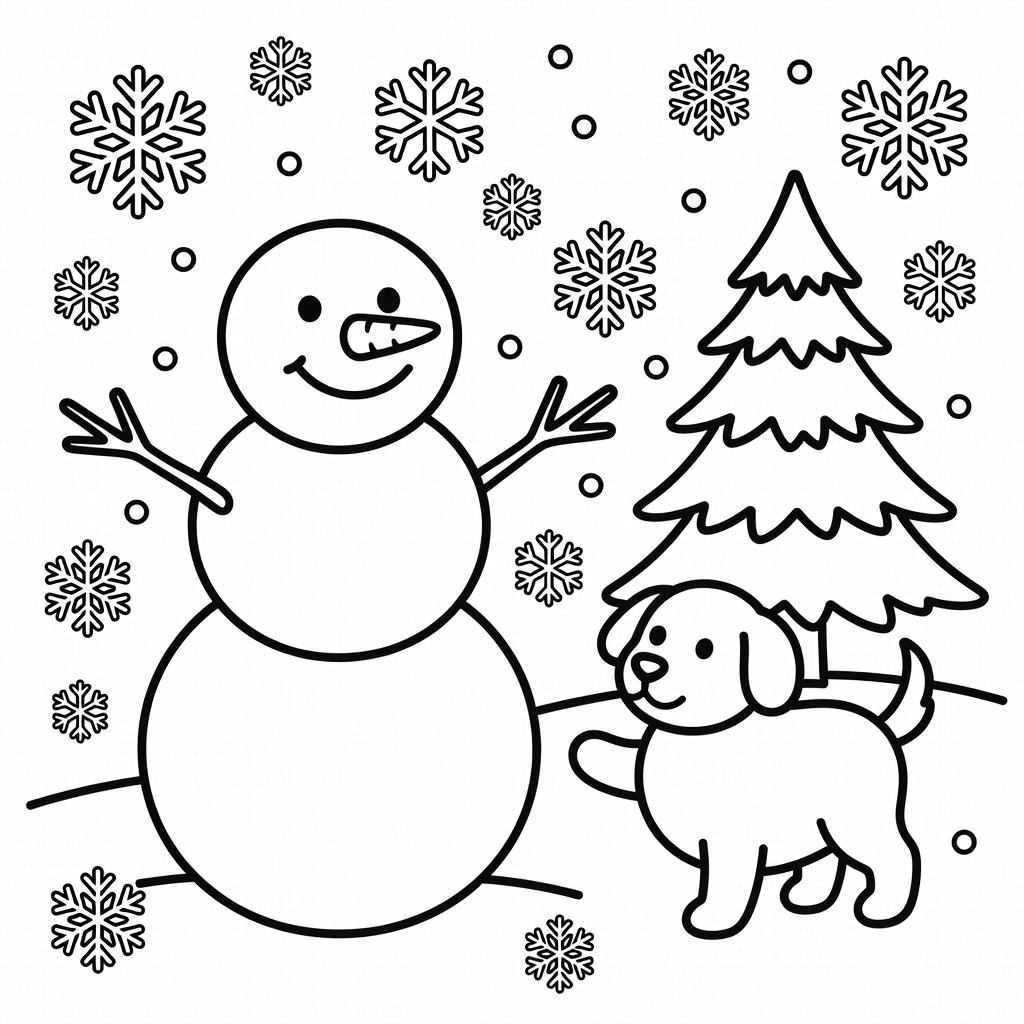 Snowman coloring page