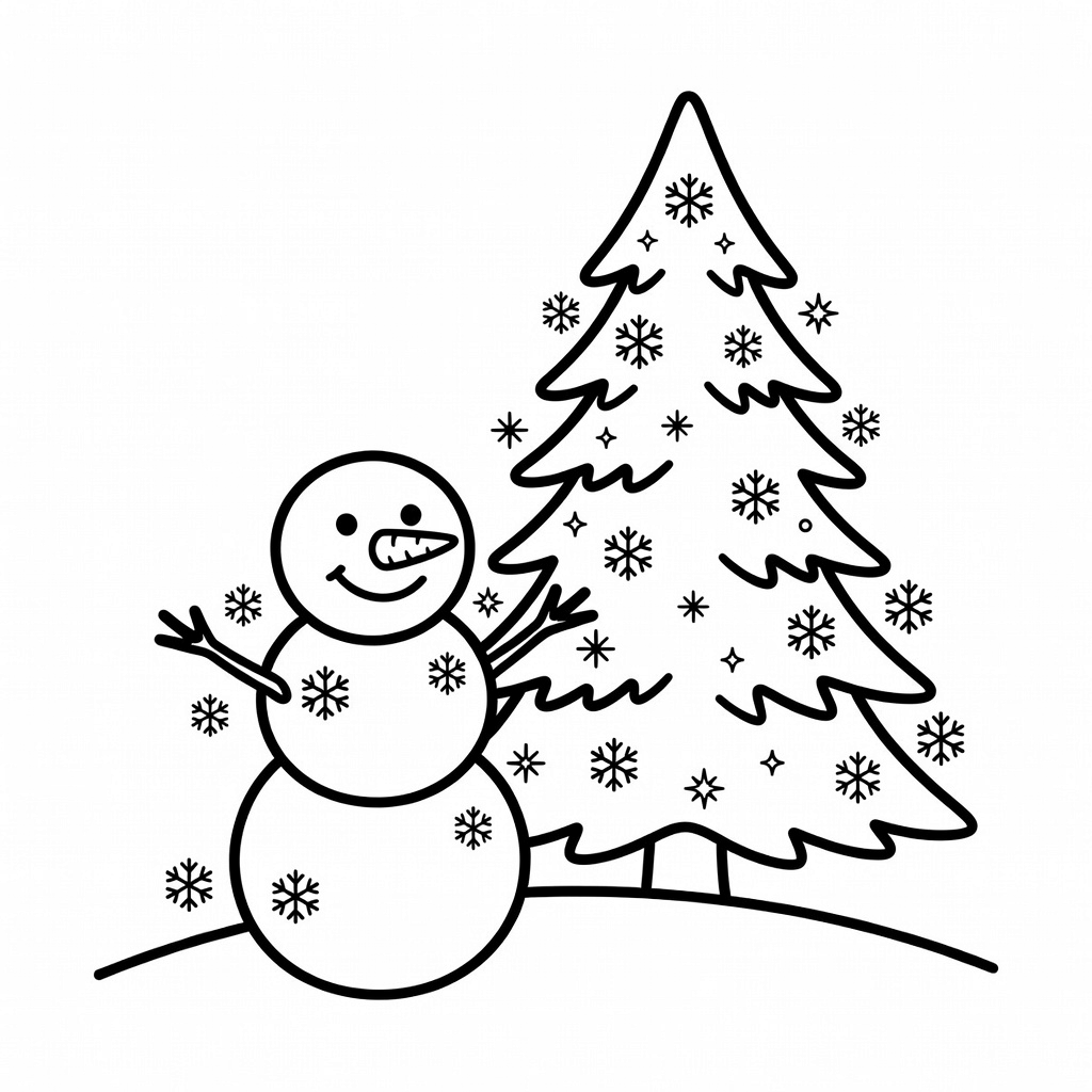 Snowman coloring page