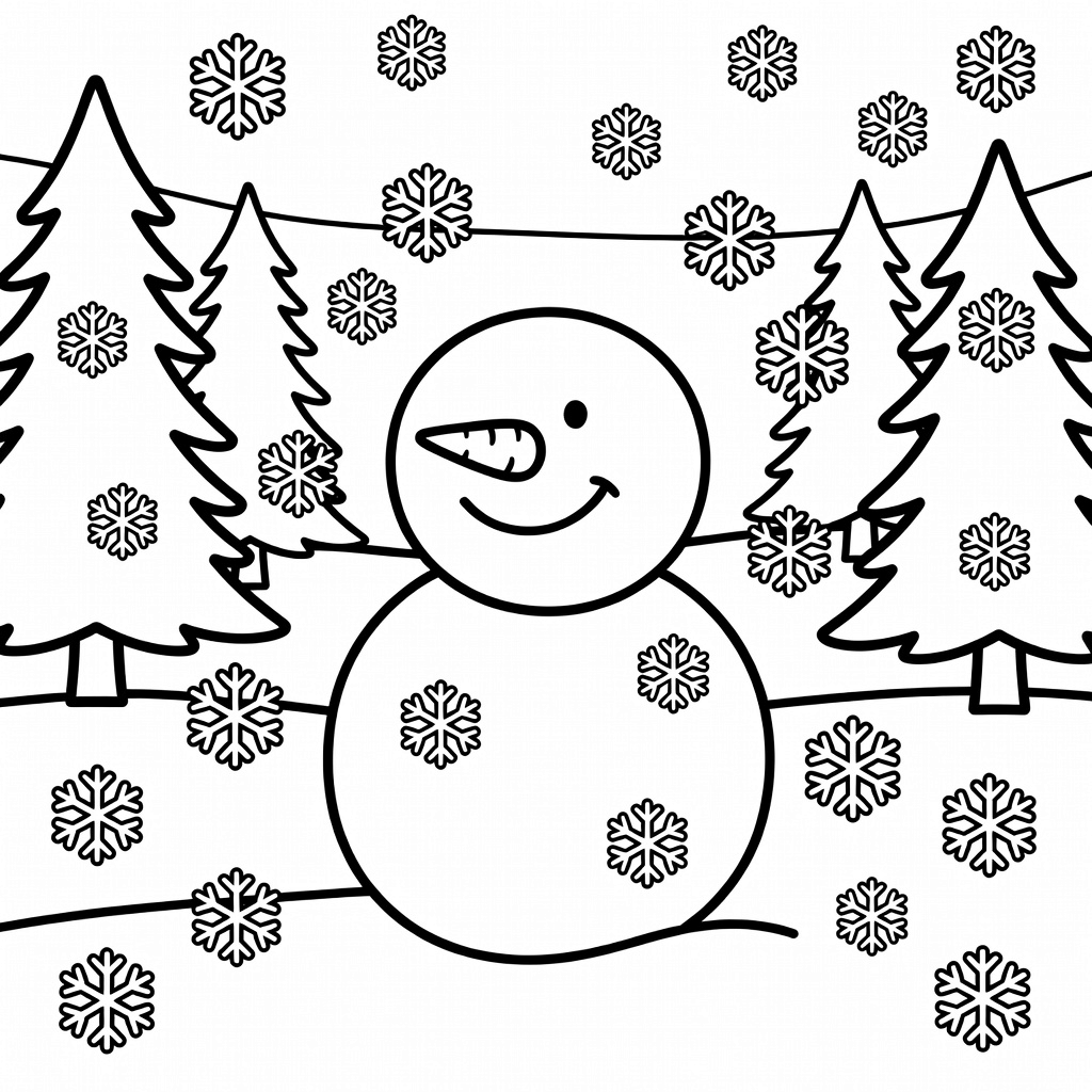 Snowman coloring page