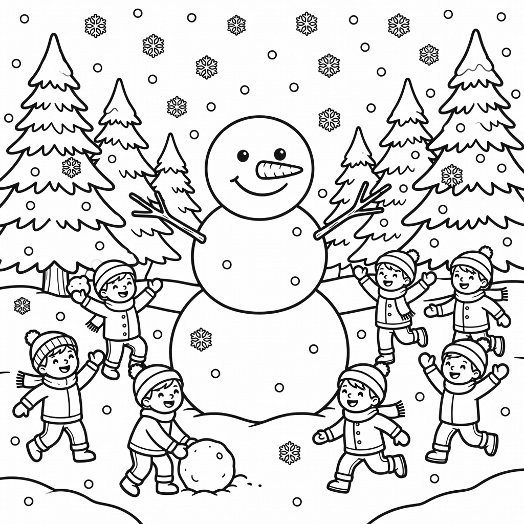 Snowman coloring page