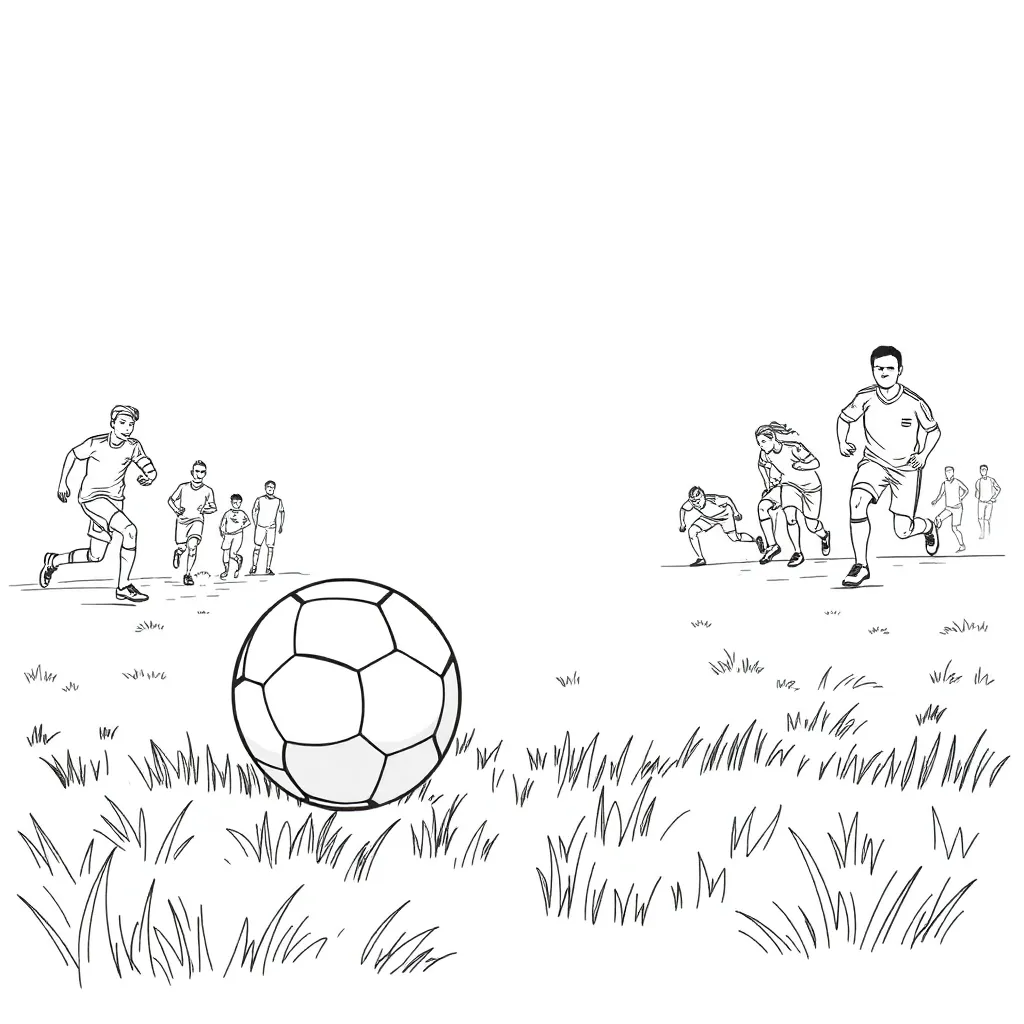 Soccer coloring page