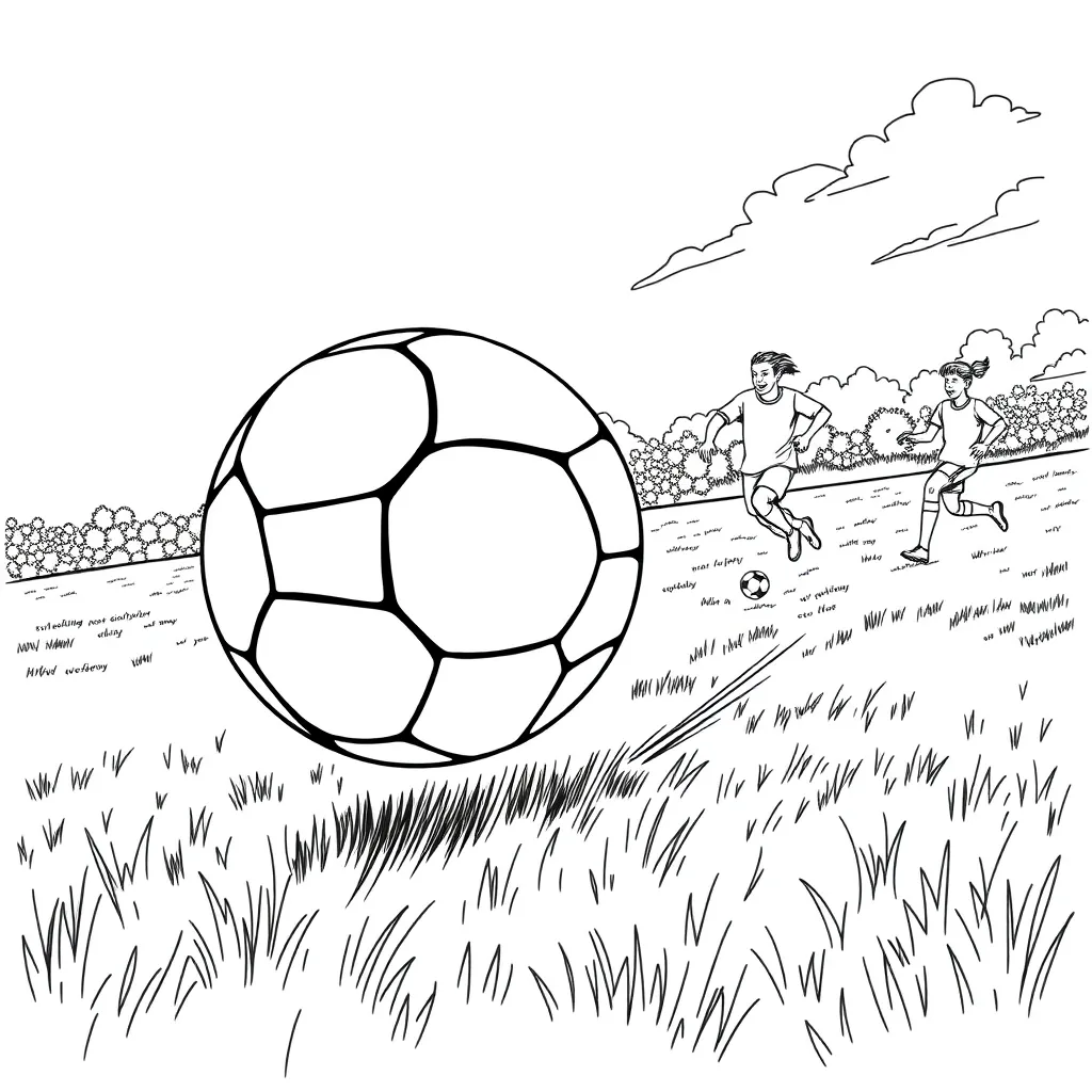 Soccer coloring page