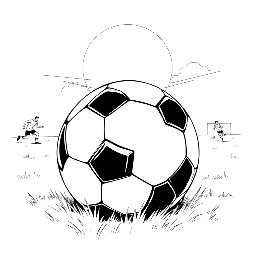 Soccer coloring page