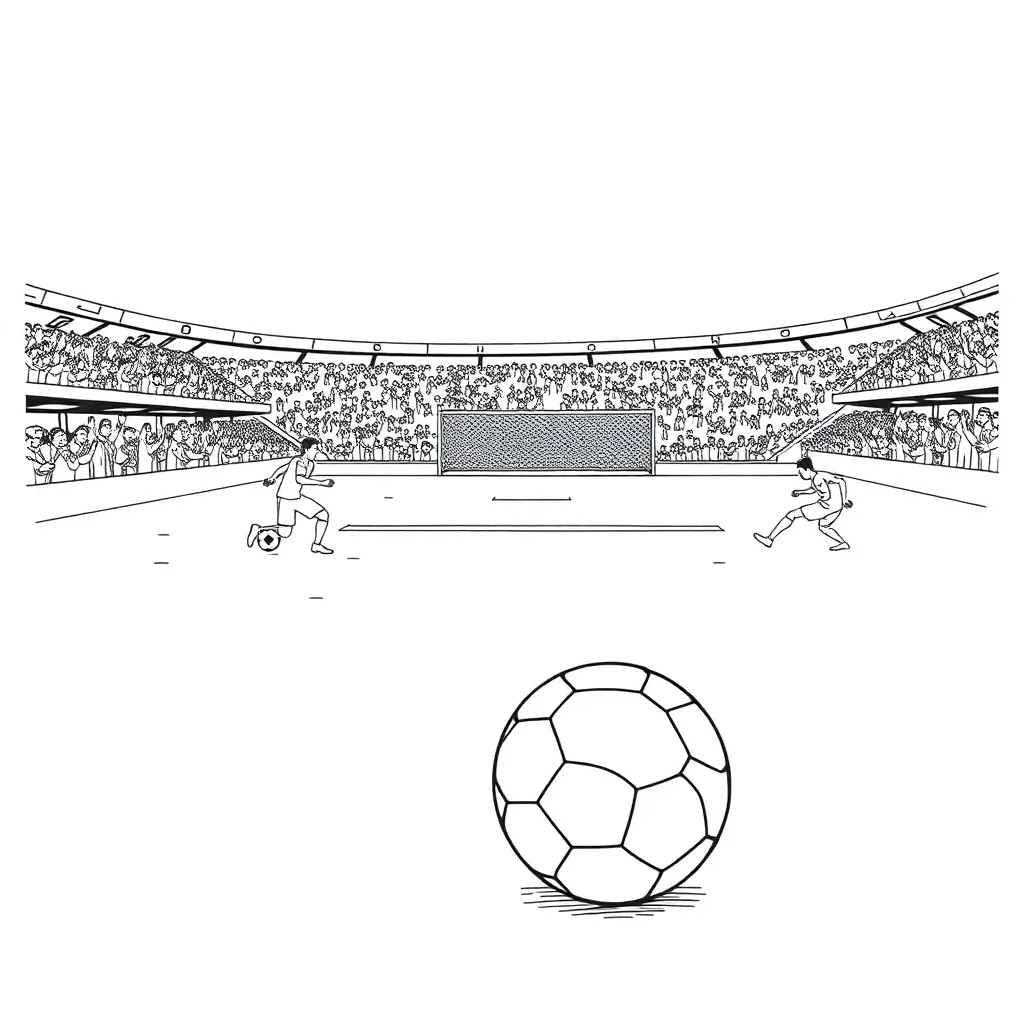 Soccer coloring page