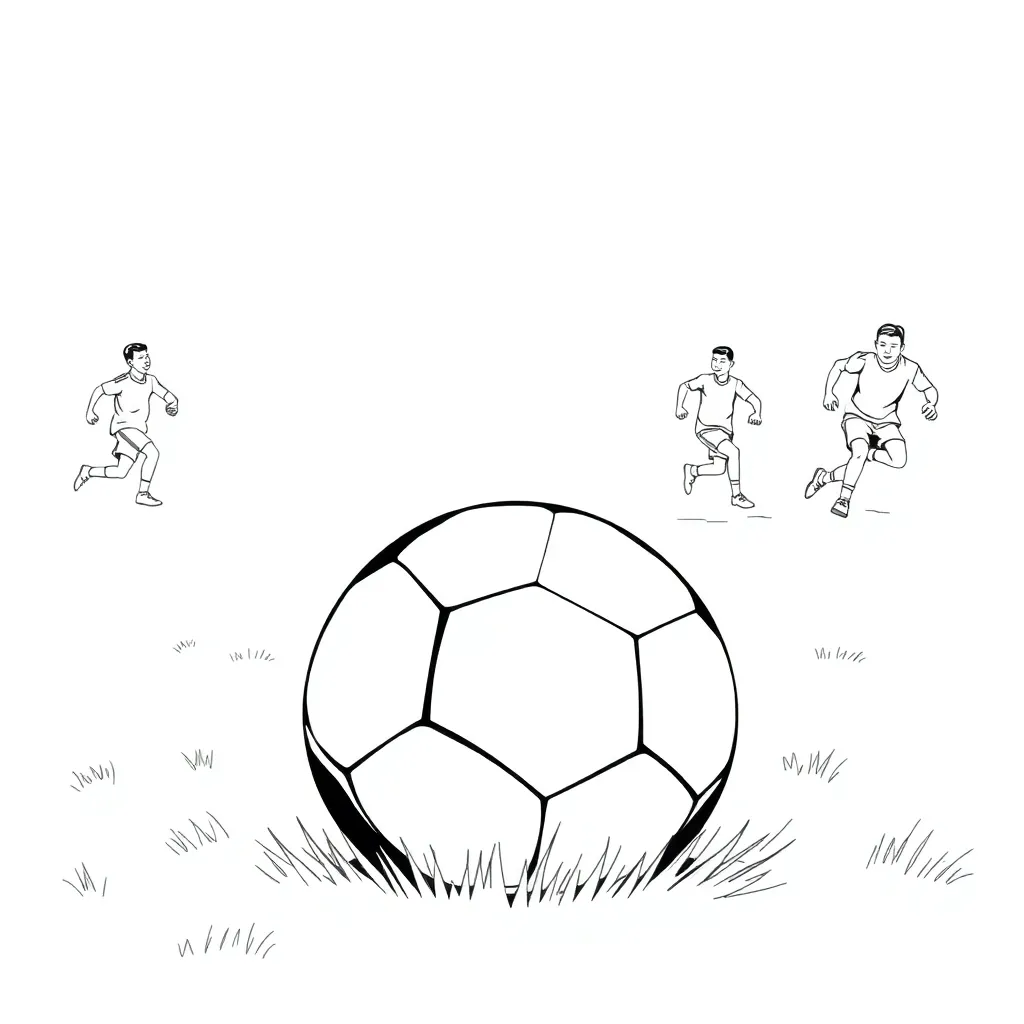 Soccer coloring page