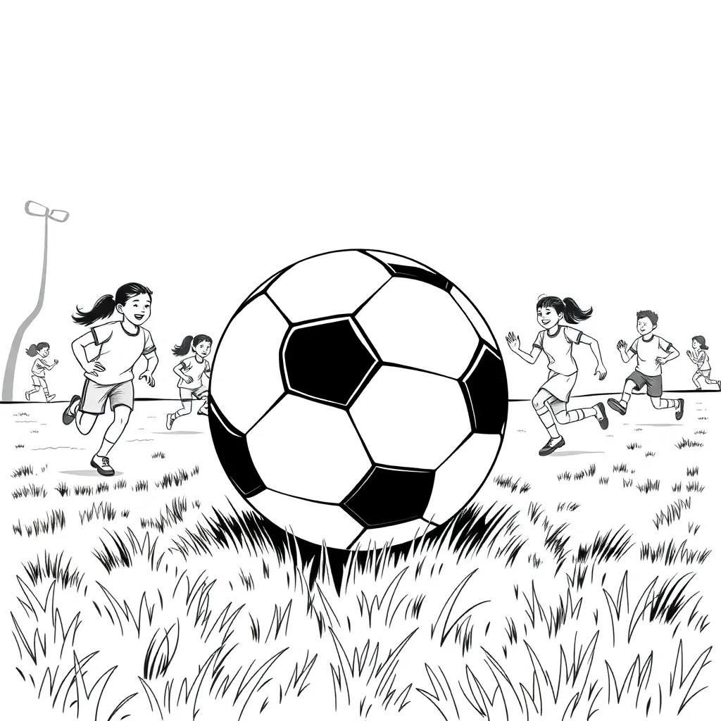 Soccer coloring page