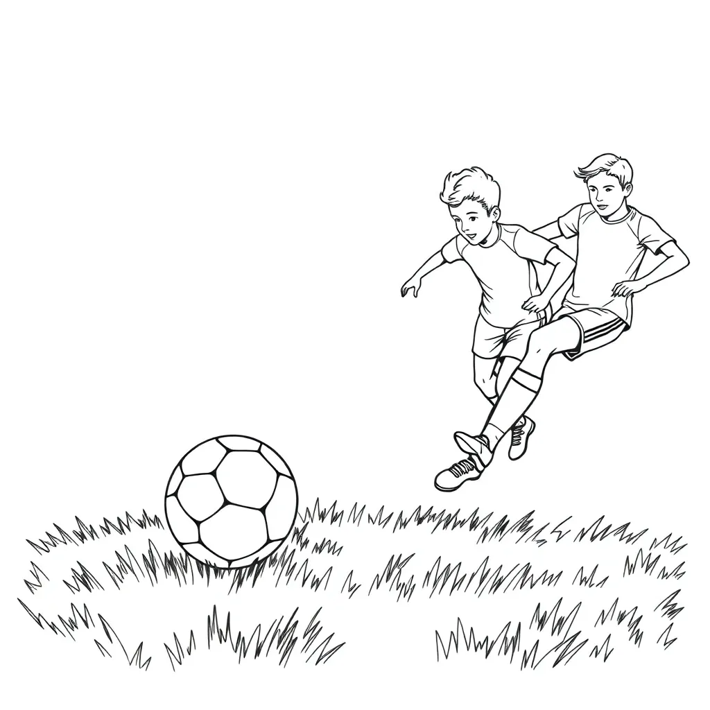 Soccer coloring page