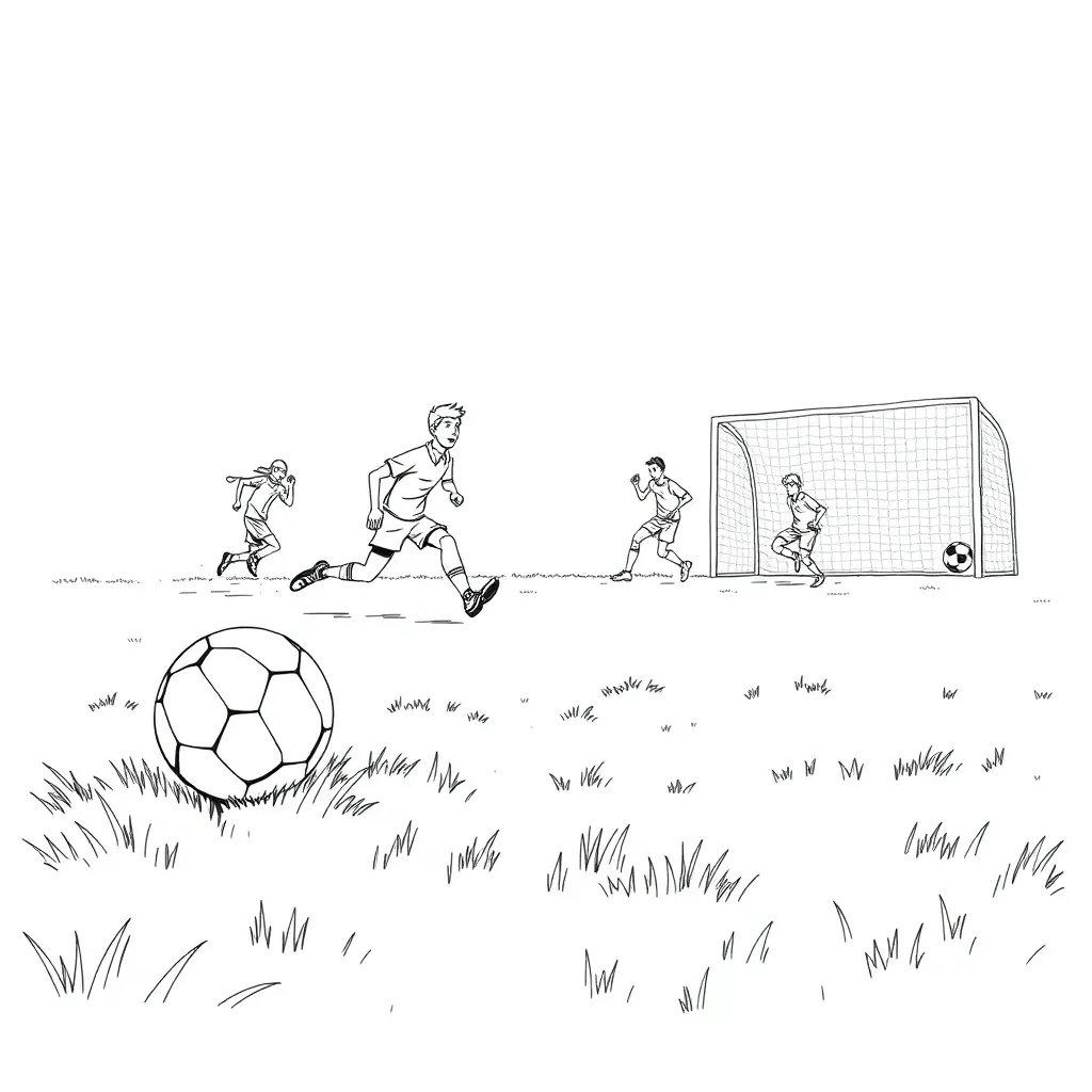 Soccer coloring page