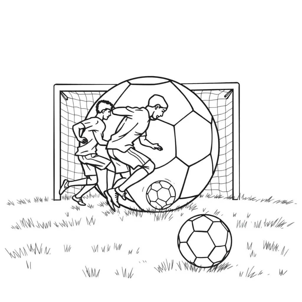 Soccer coloring page