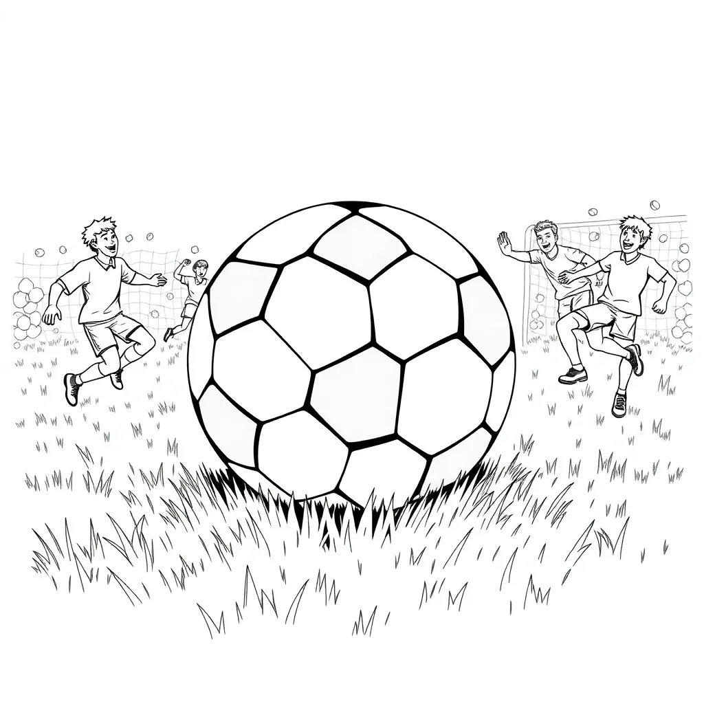 Soccer coloring page