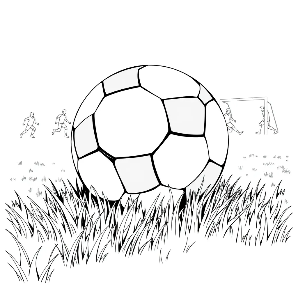 Soccer coloring page