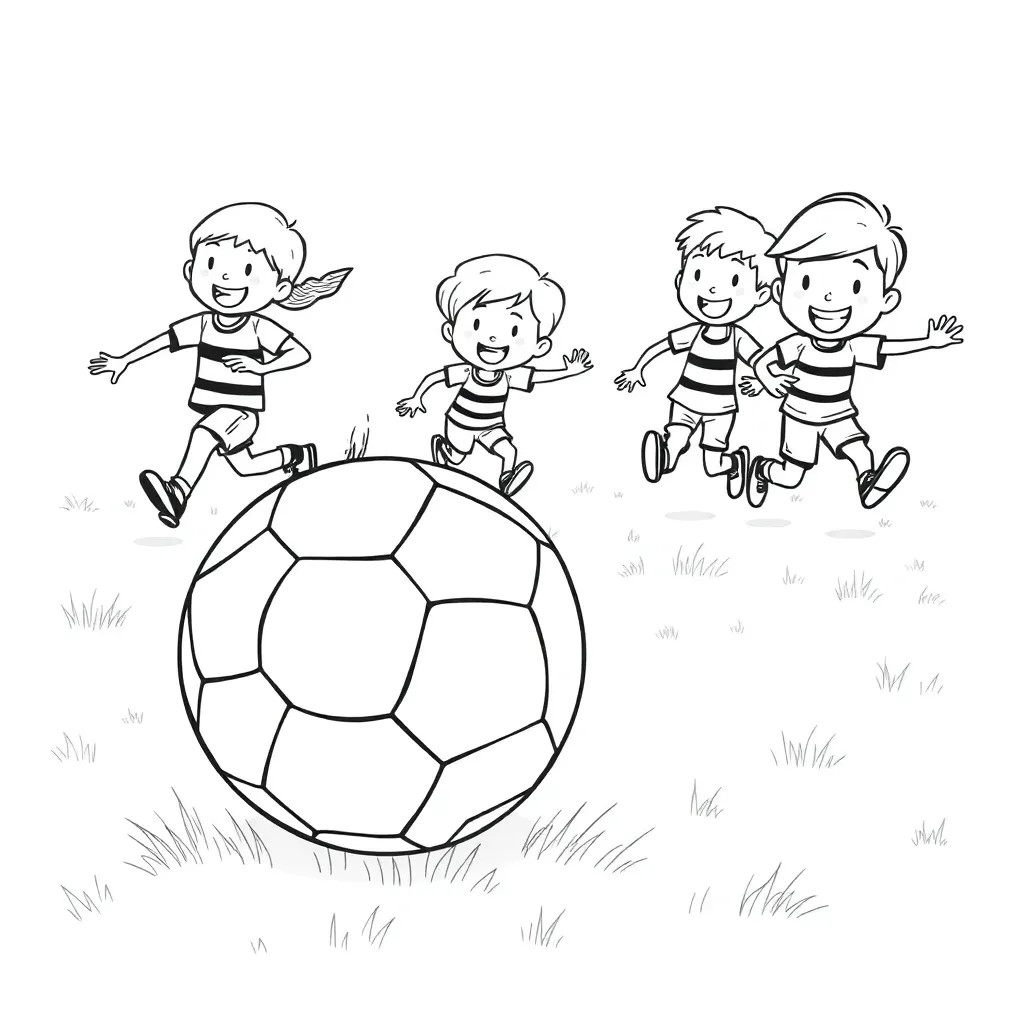 Soccer coloring page