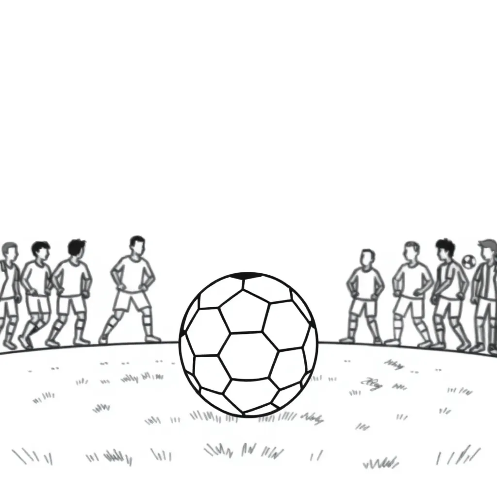 Soccer coloring page