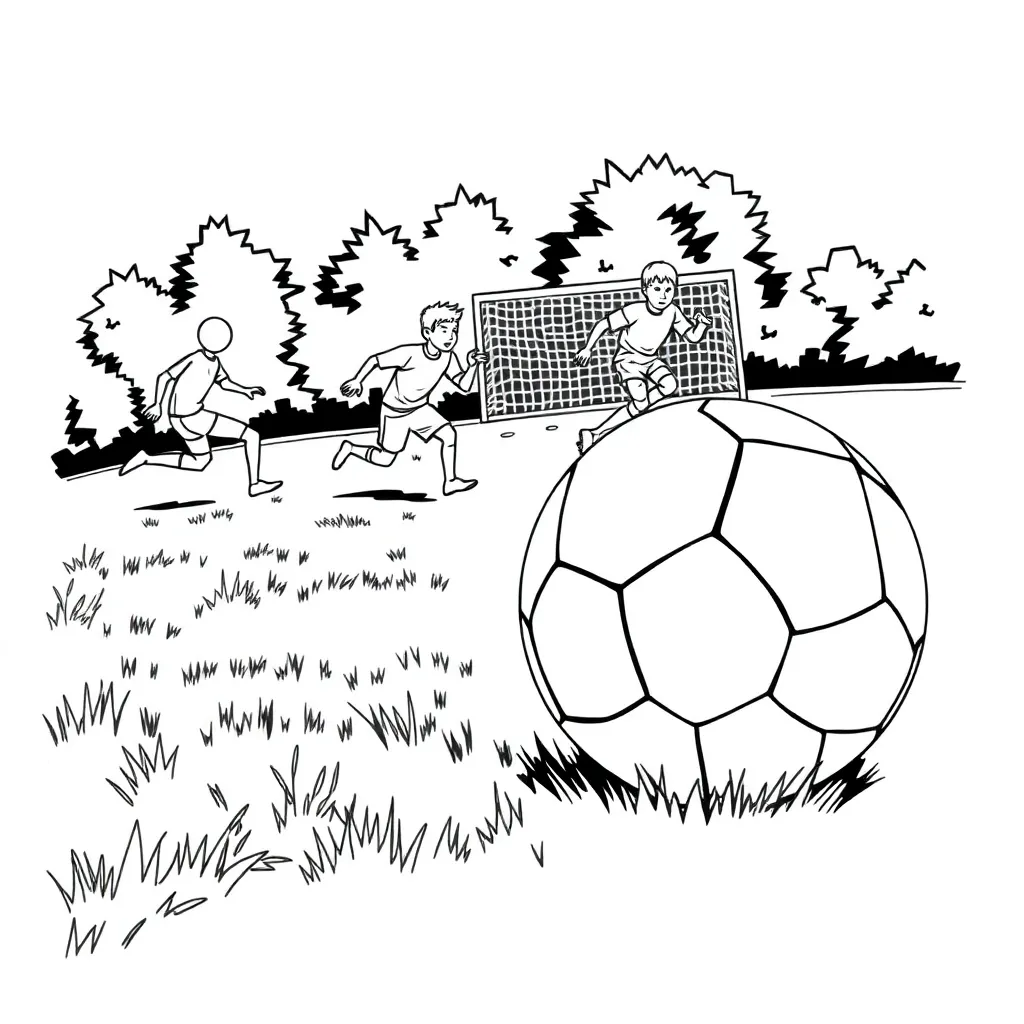 Soccer coloring page