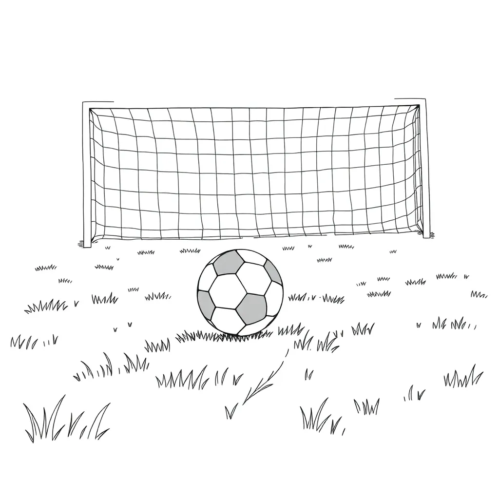 Soccer coloring page