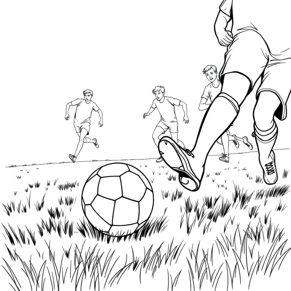 Soccer coloring page