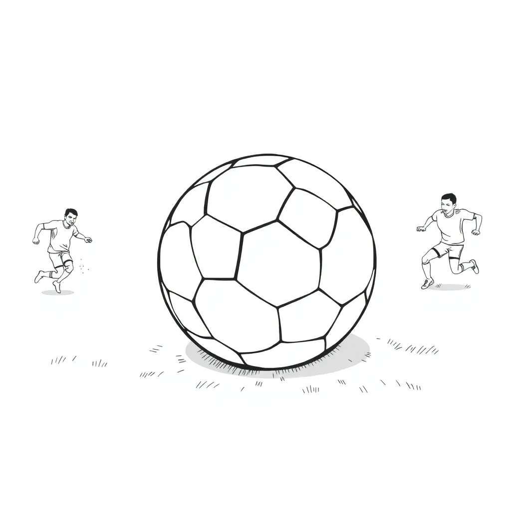 Soccer coloring page