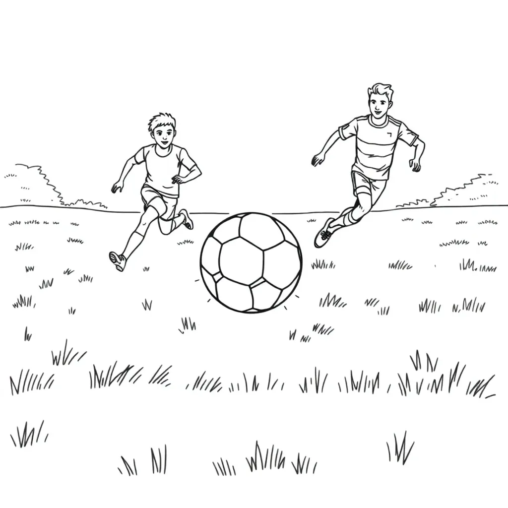 Soccer coloring page