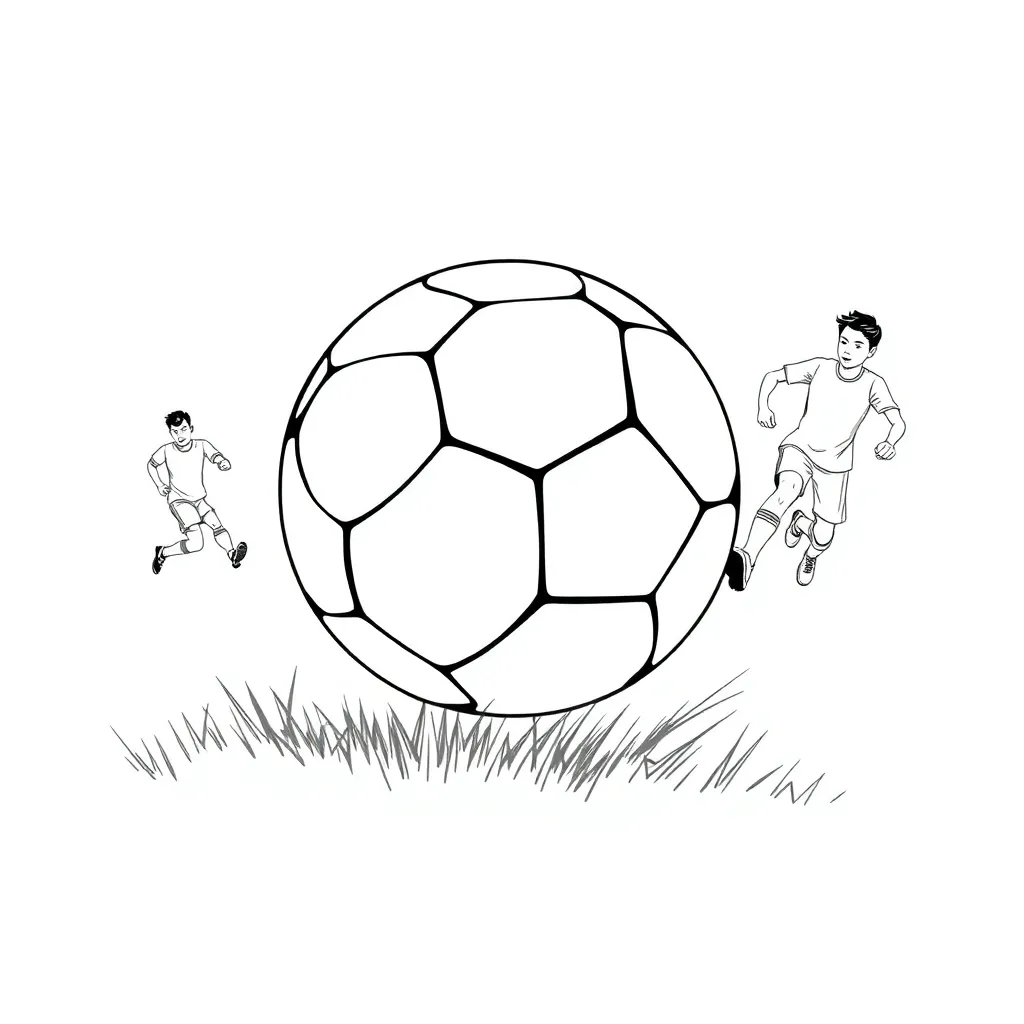 Soccer coloring page