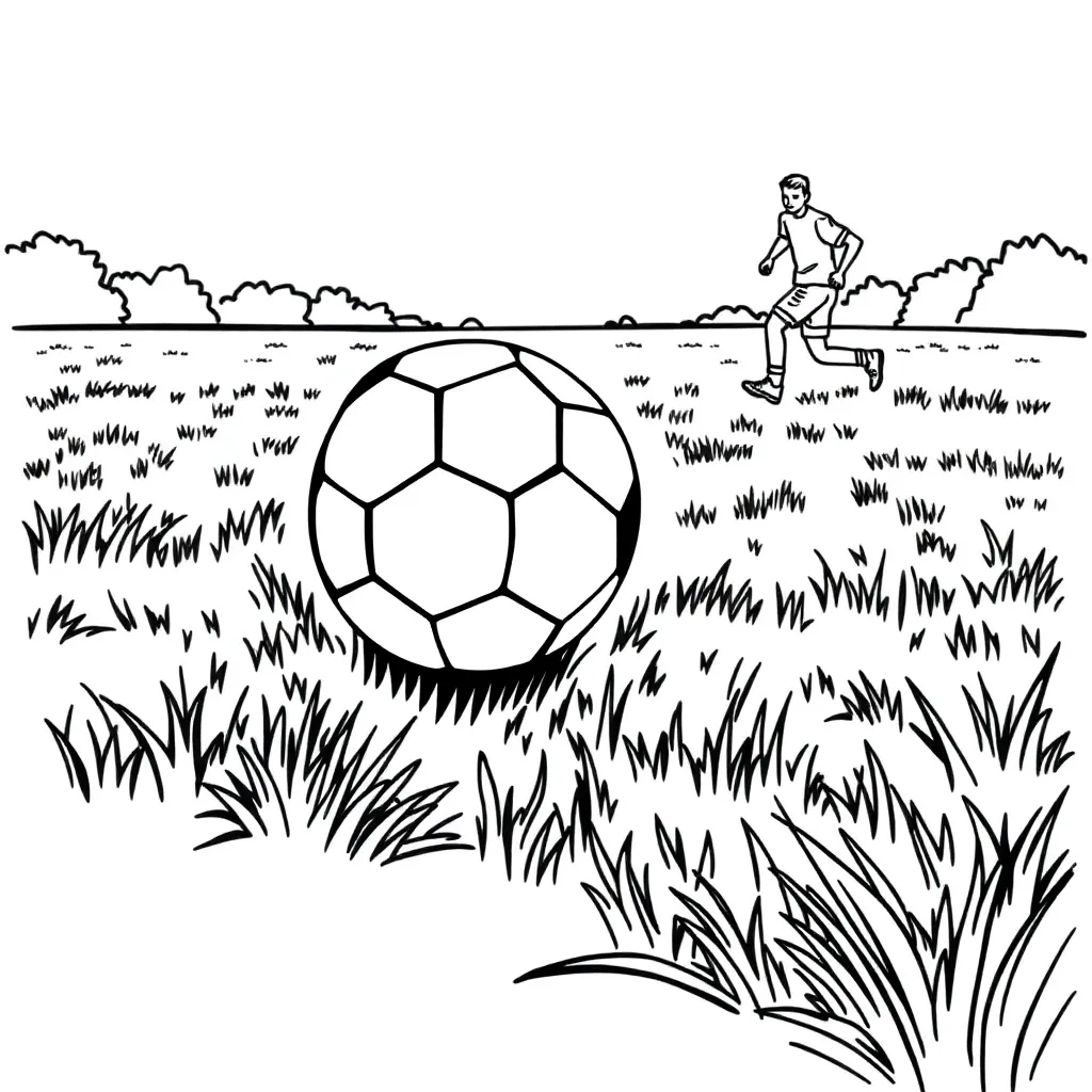 Soccer coloring page