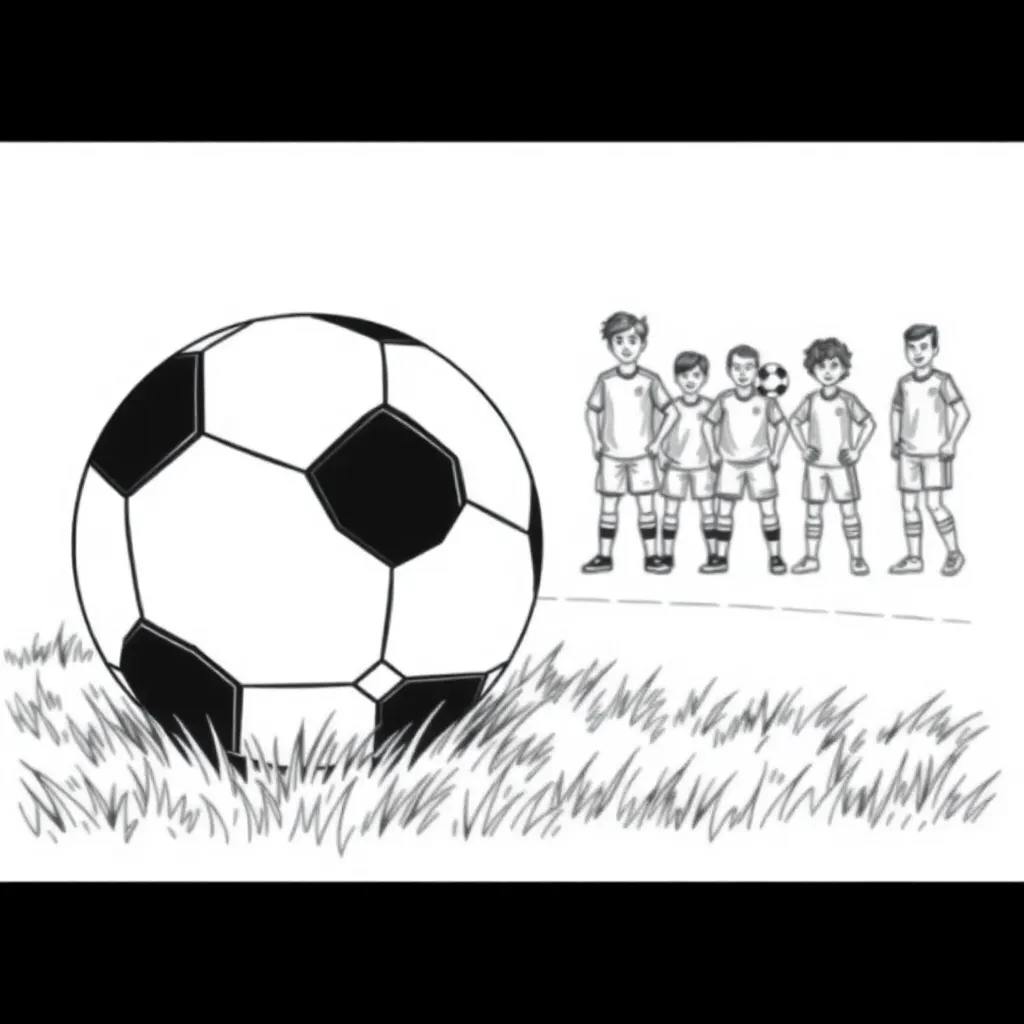 Soccer coloring page