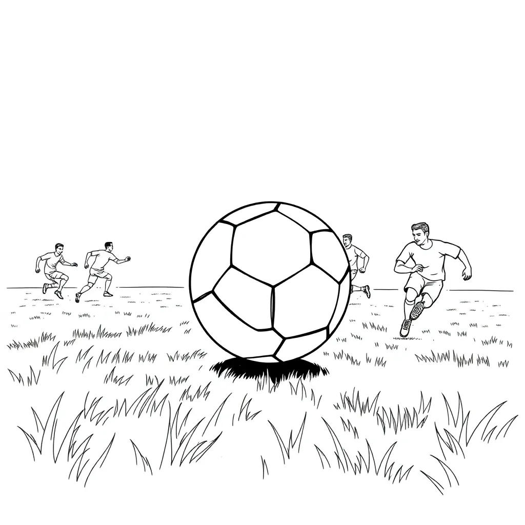 Soccer coloring page
