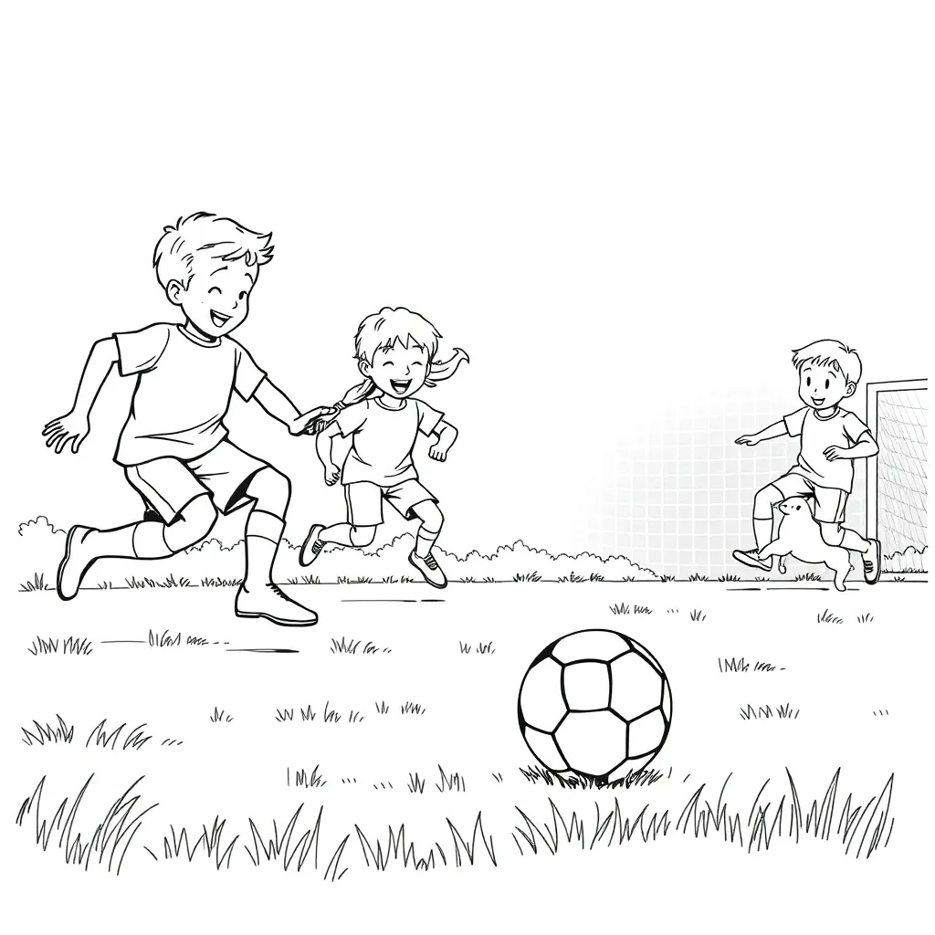 Soccer coloring page