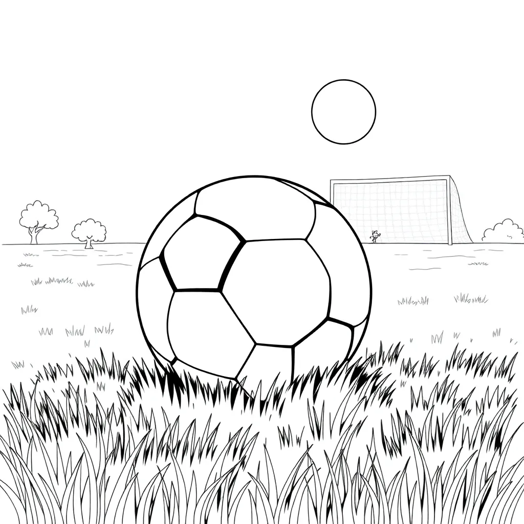Soccer coloring page