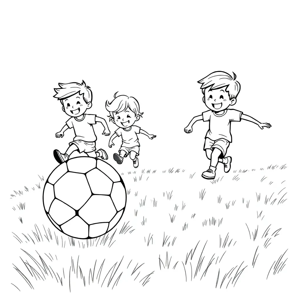 Soccer coloring page