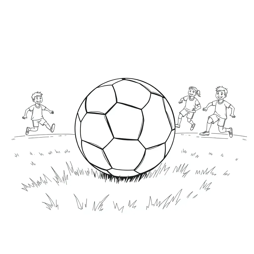 Soccer coloring page