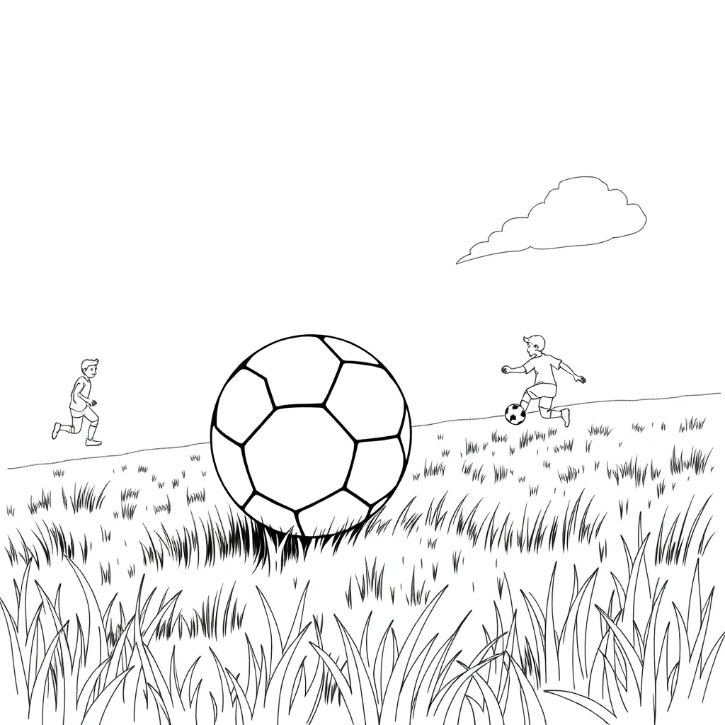 Soccer coloring page