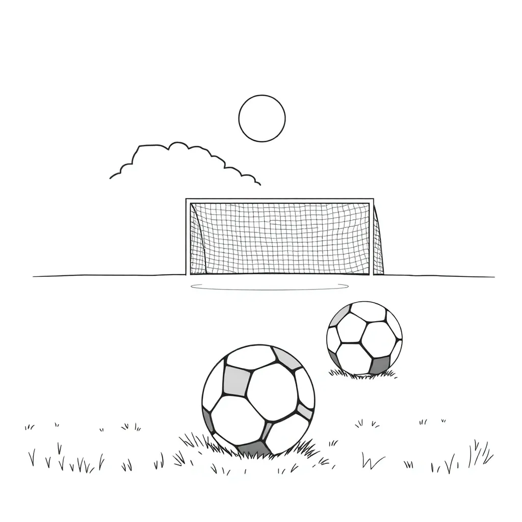 Soccer coloring page