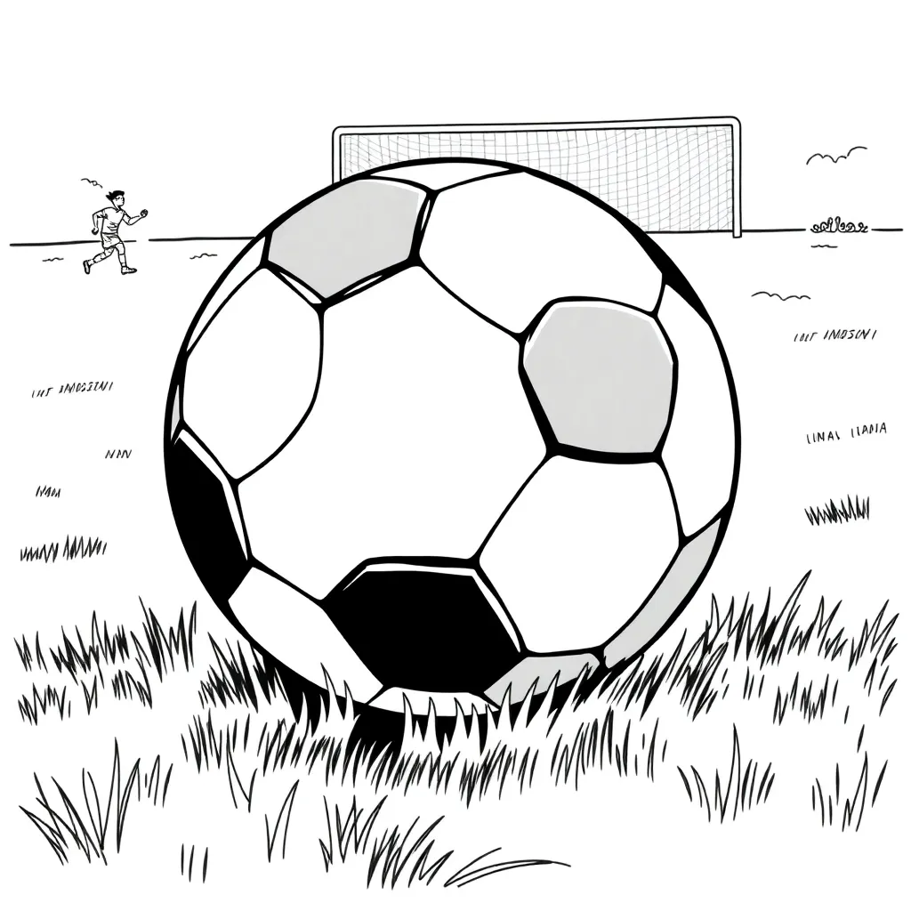 Soccer coloring page