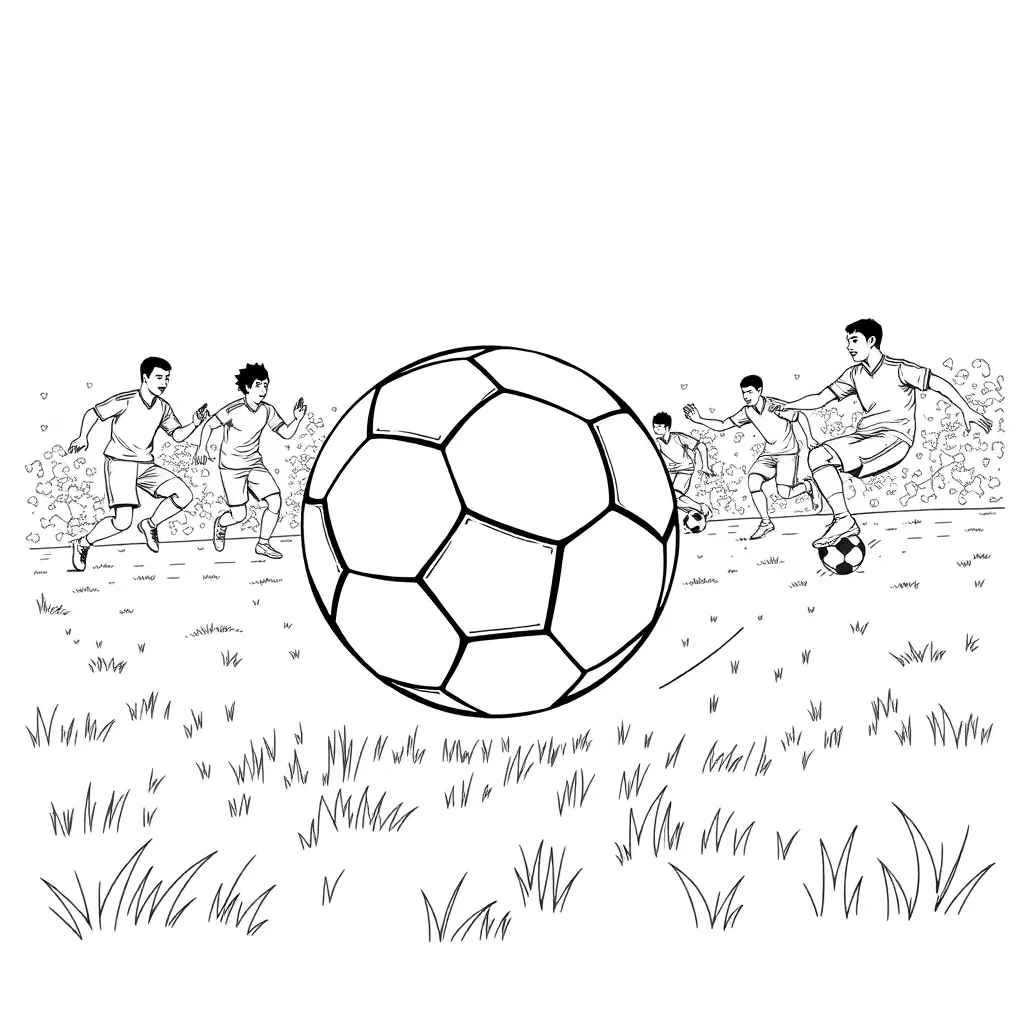Soccer coloring page