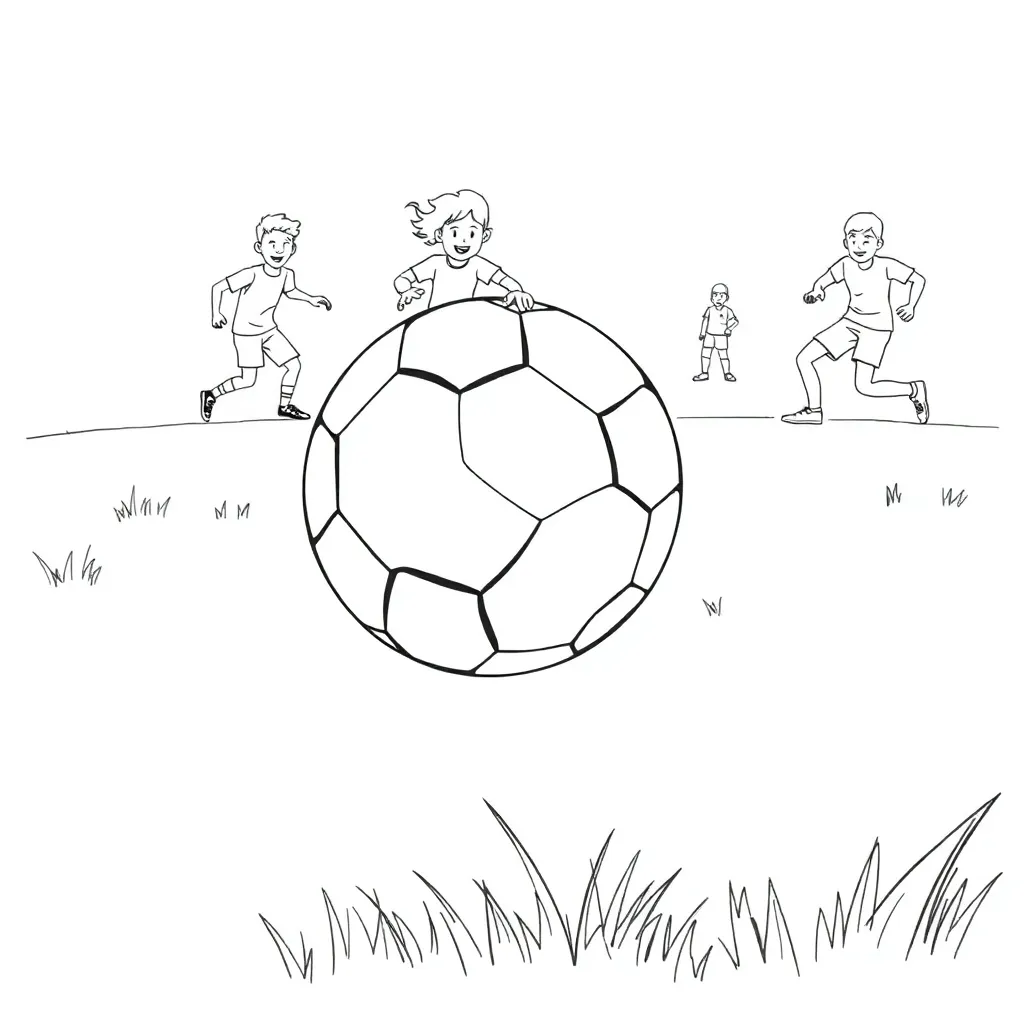 Soccer coloring page