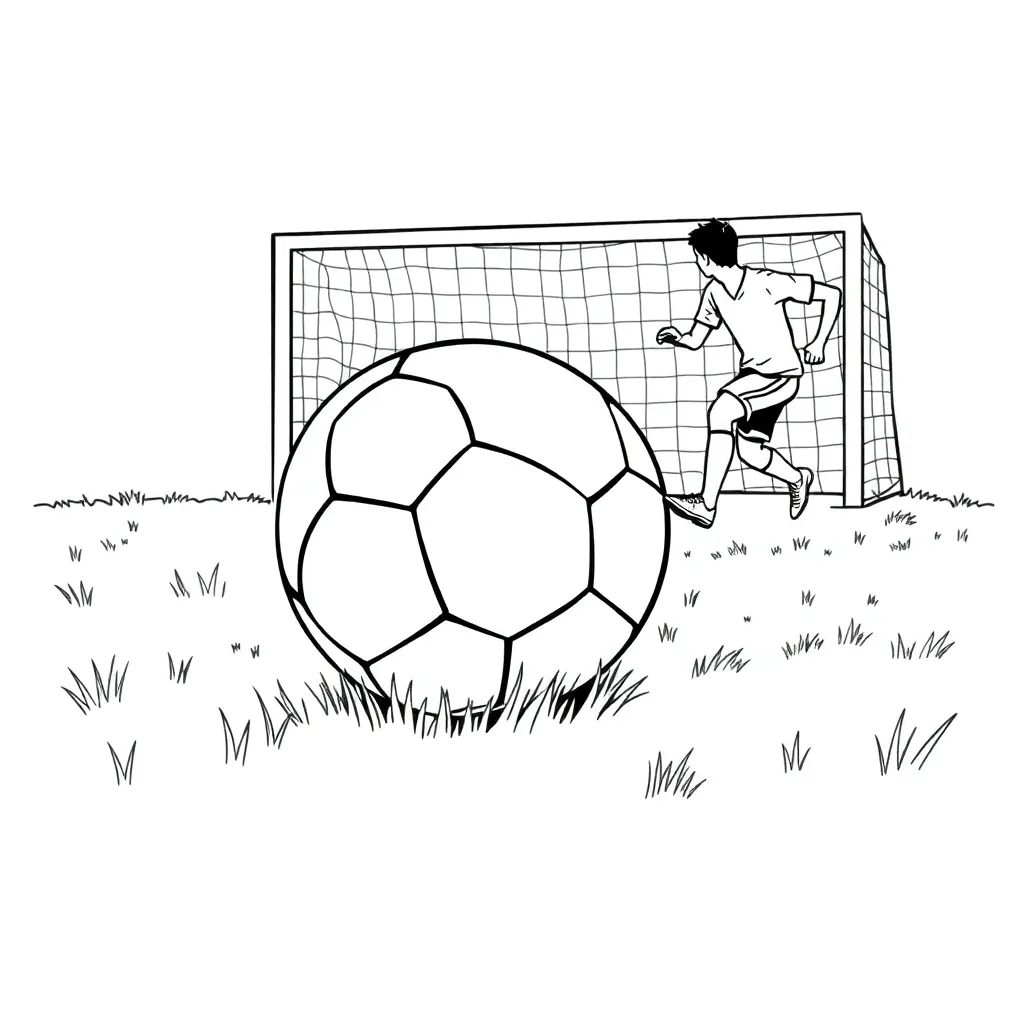 Soccer coloring page