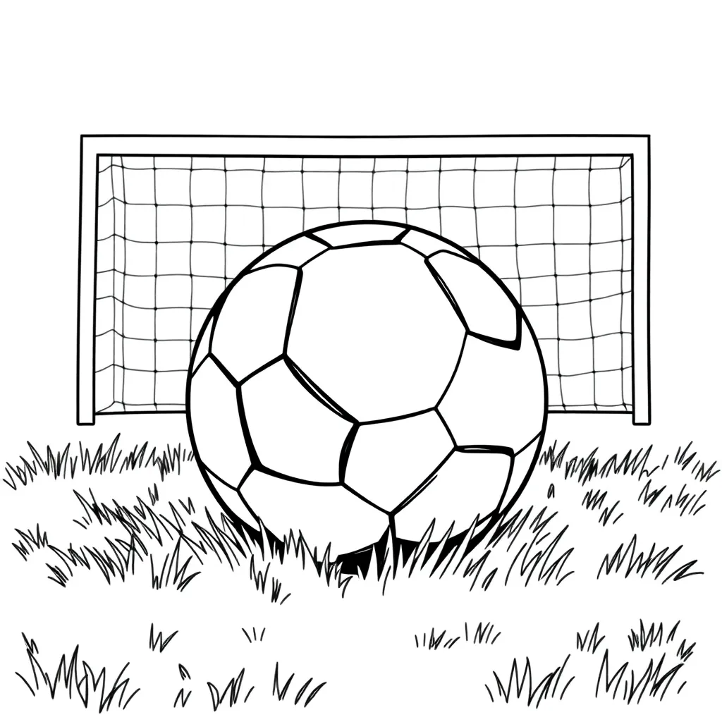 Soccer coloring page