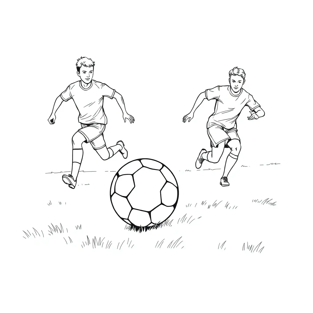 Soccer coloring page