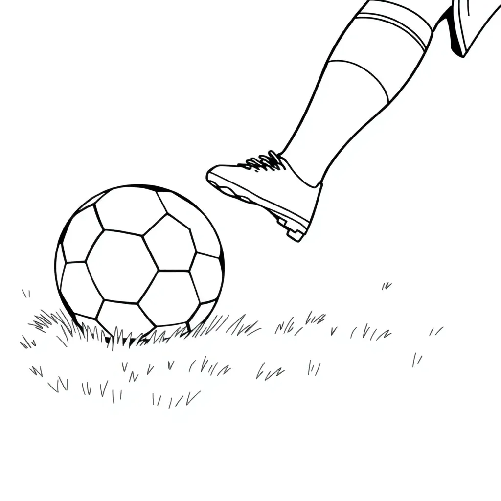 Soccer coloring page