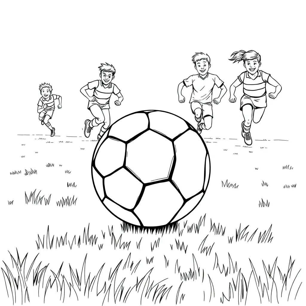 Soccer coloring page